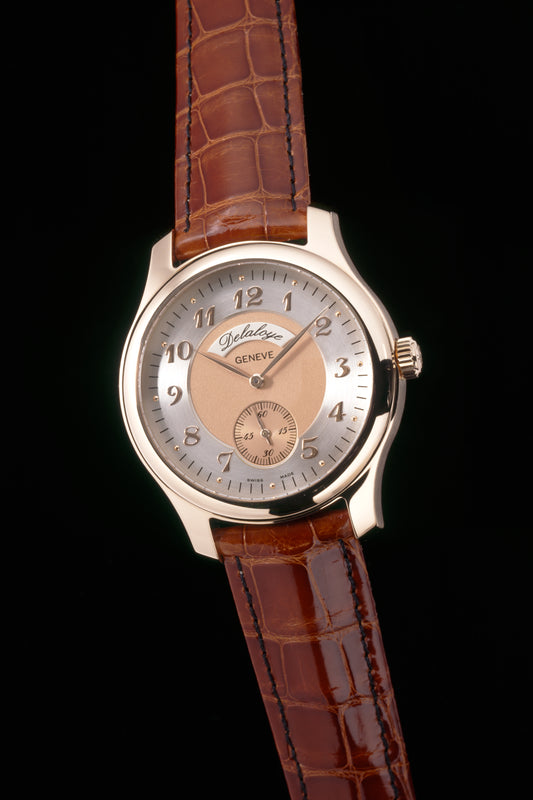 Delaloye Geneve le garde temps 41mm Rose Gold