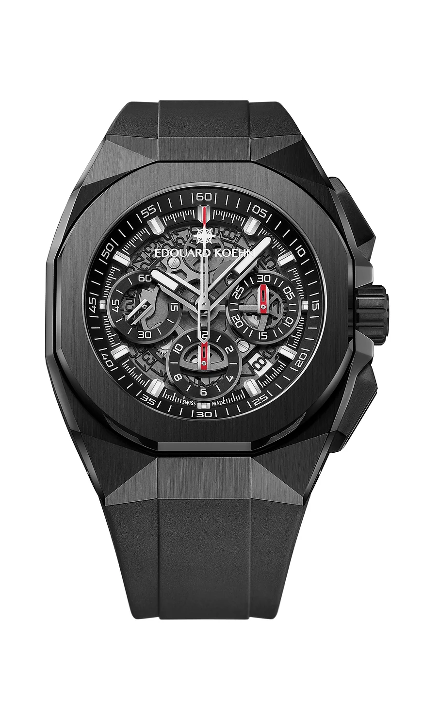 Tempus I Open-worked black dial