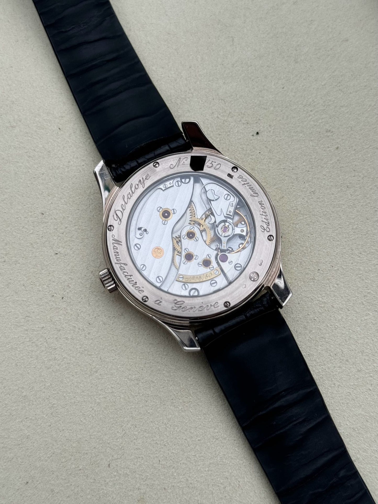 Delaloye Geneve Le garde temps 41mm White Gold