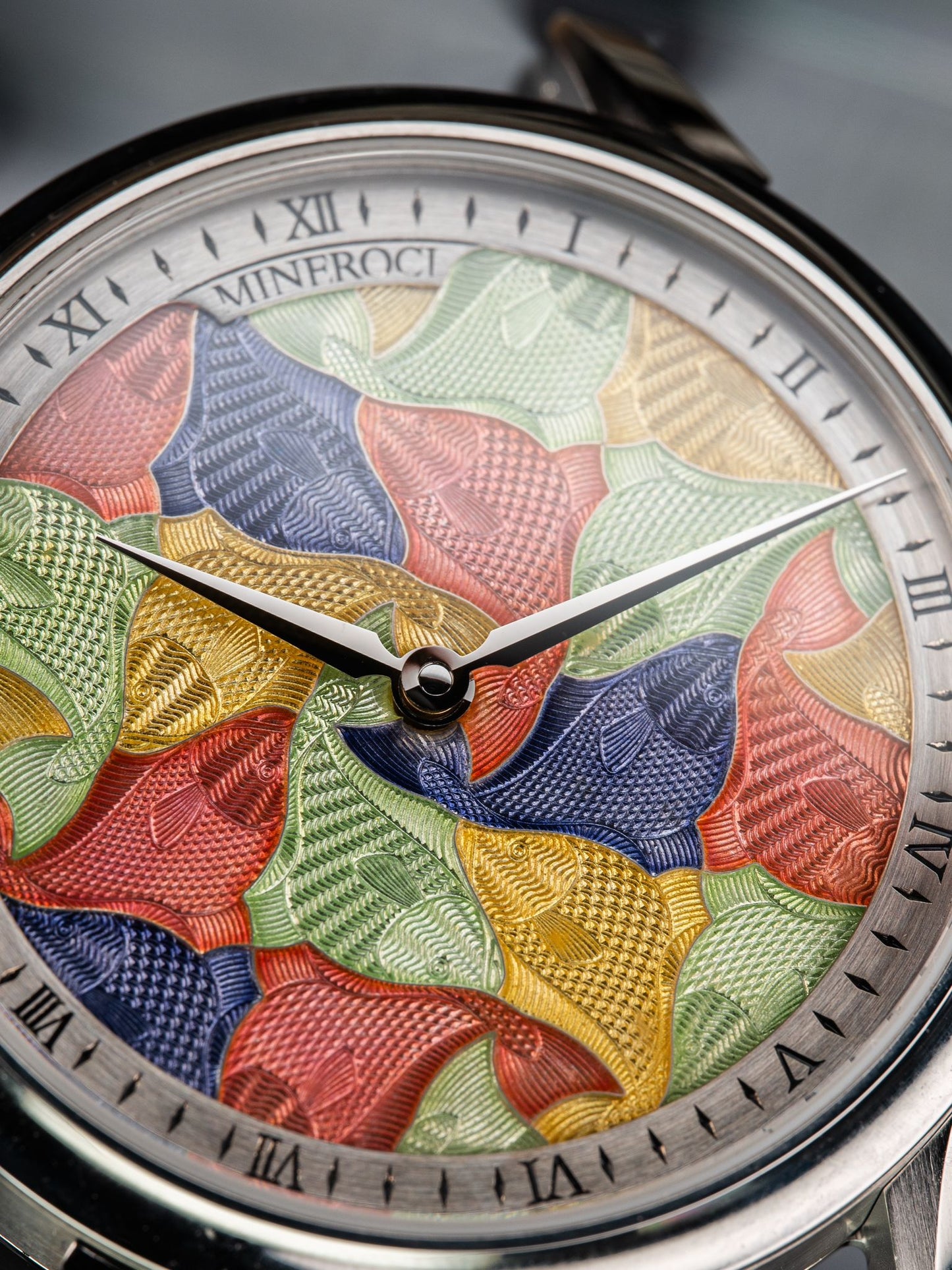 Mineroci Cloissone Enamel Guilloche Fish
