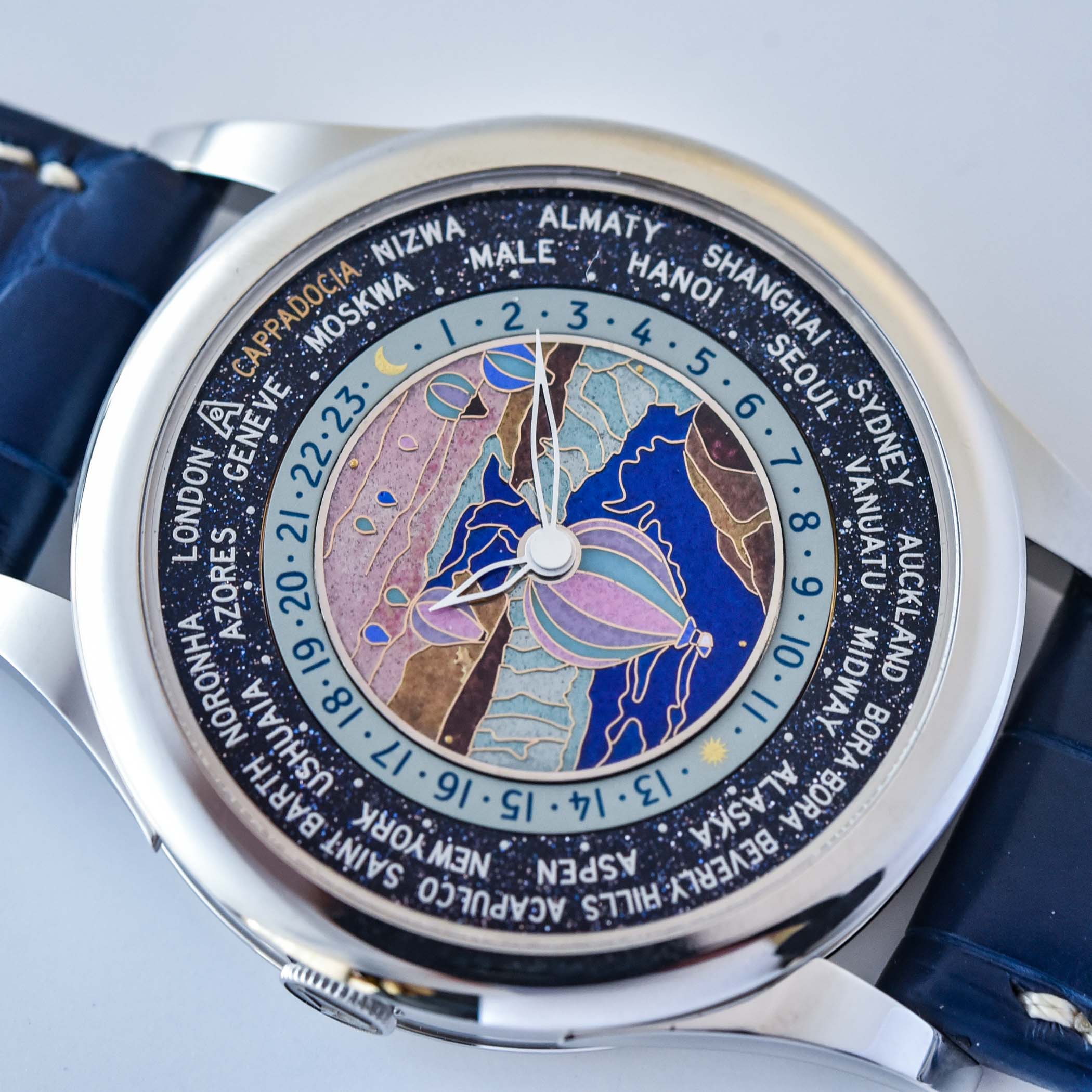 BCHH x Andersen Geneve Celestial Voyager Sunset over Cappadocia World Time hands on 8