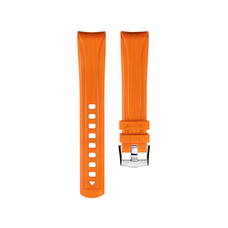 Orange FKM Rubber Strap for Omega Seamaster 300