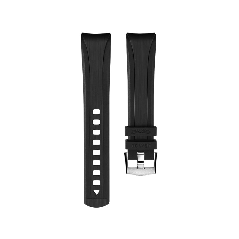 Black FKM Rubber Strap for Omega Seamaster 300