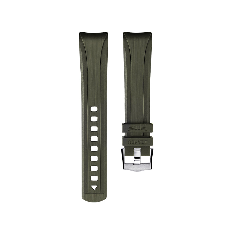 Olive Green FKM Rubber Strap for Omega Seamaster 300