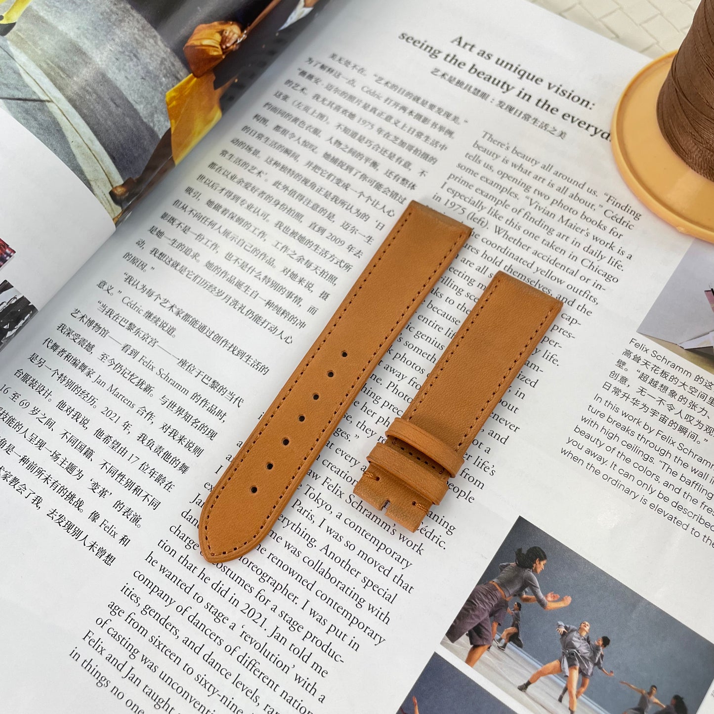 Handmade Greased Calf Leather Strap