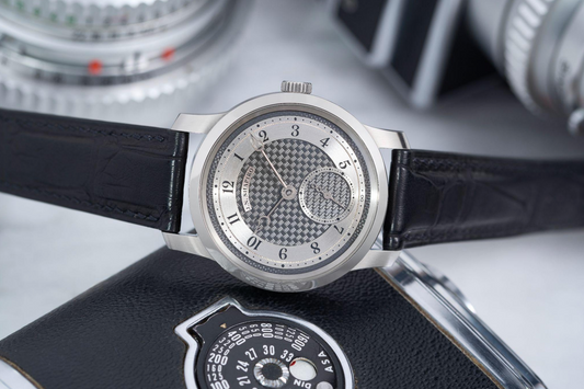 J.N. Shapiro Infinity Series Pure Blackened Zirconium Dial with White Gold