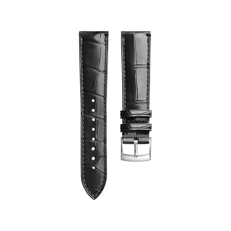 Black Nile Crocodile Strap for Omega De Ville