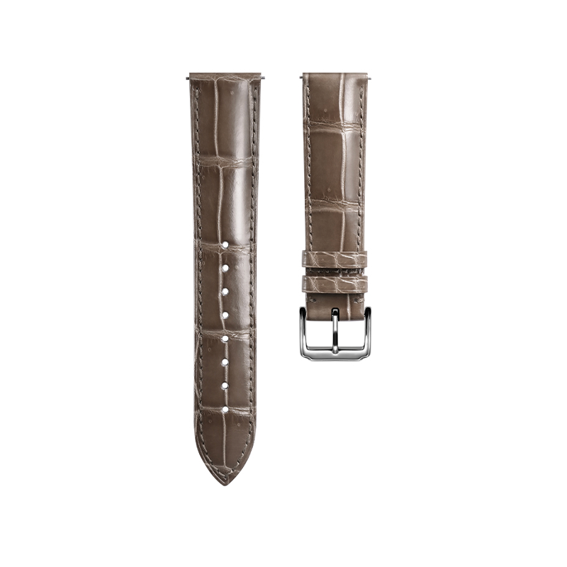 Glossy Brown Crocodile Watch Strap