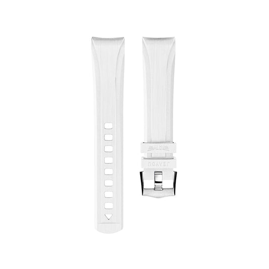 White FKM Rubber Strap for Omega Seamaster 300