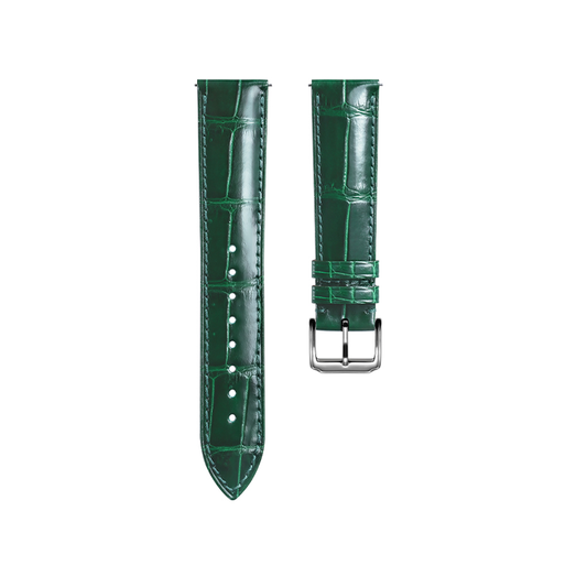 Glossy Green Crocodile Watch Strap