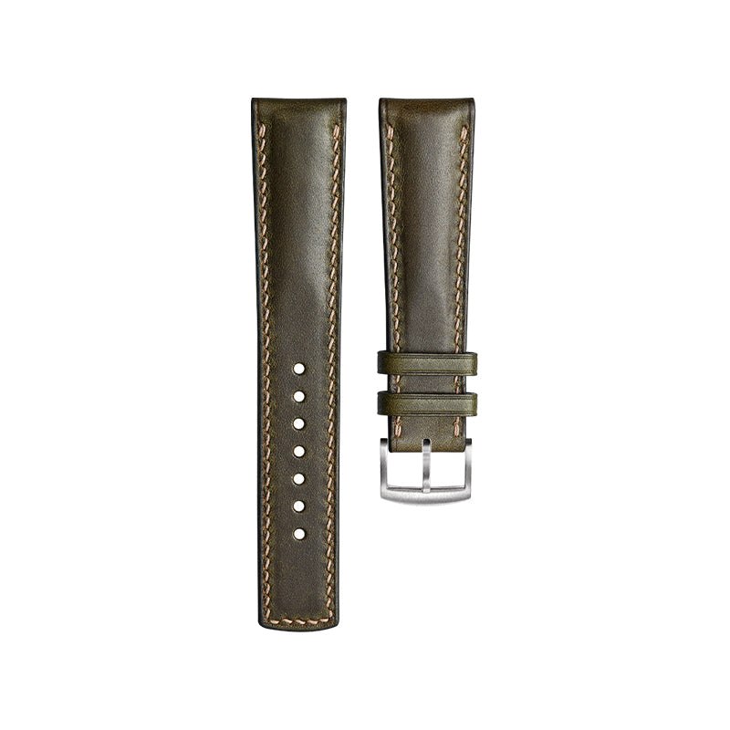 Army Green Knight Crazy Horse Leather Strap