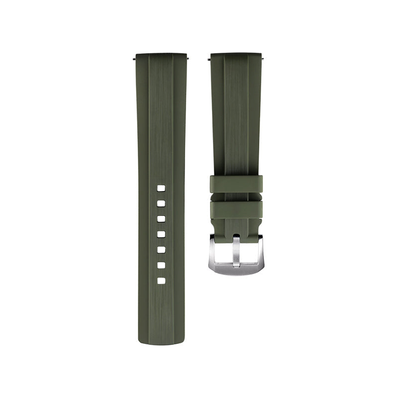 Army Green Overseas FKM Rubber Strap