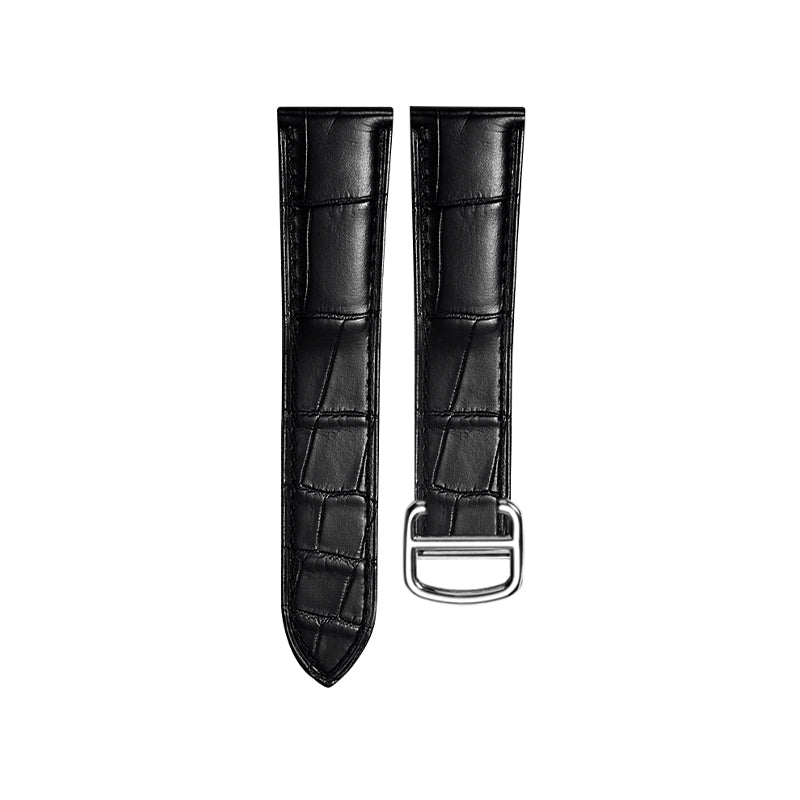 Black Nile Crocodile Strap for Cartier Tank