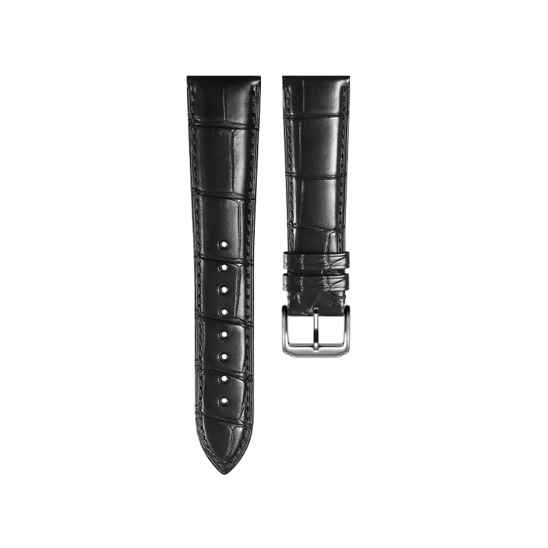 Black Double Side Alligator Watch Strap