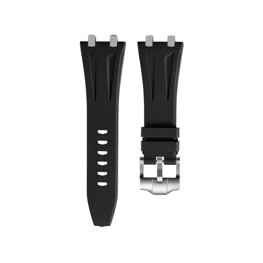 Black FKM Rubber Strap for Audemars Piguet Royal Oak 41mm