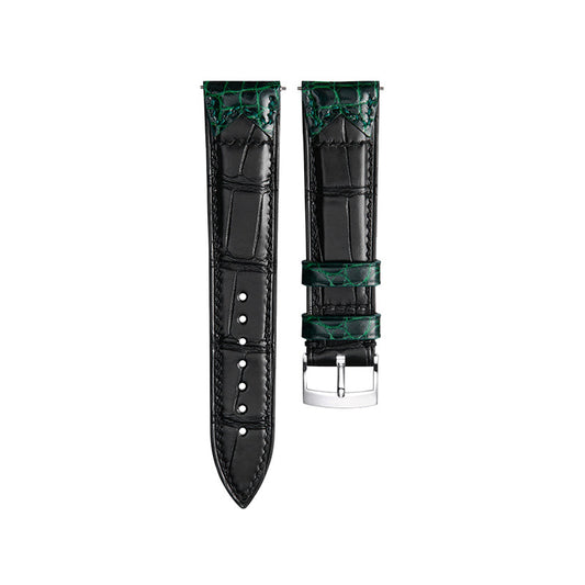 Black With Green Bow Tie Alligator Strap