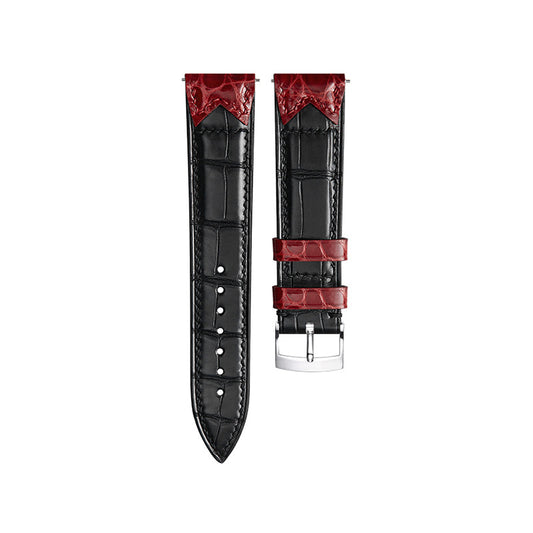 Black With Red Bow Tie Alligator Strap