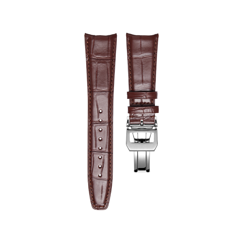 Brown Curved Nile Crocodile Strap for IWC