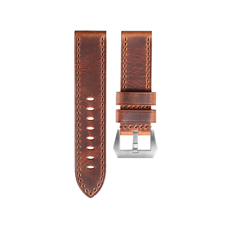 Brown Waxy Leather Strap for Panerai