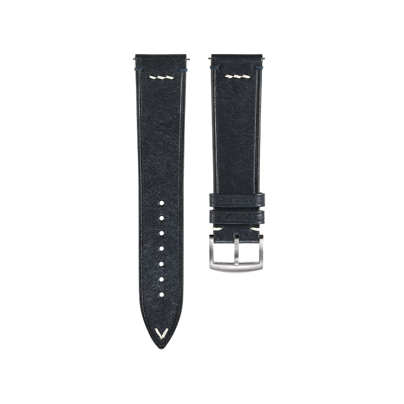 Dark Blue Pilot Pueblo Leather Strap