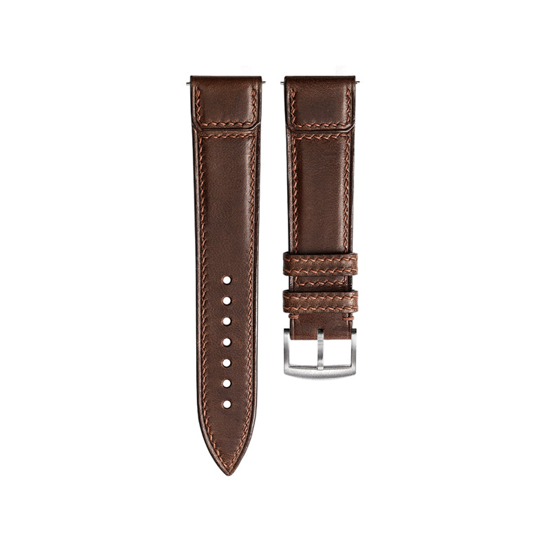 Dark Brown Harness Crazy Horse Leather Strap