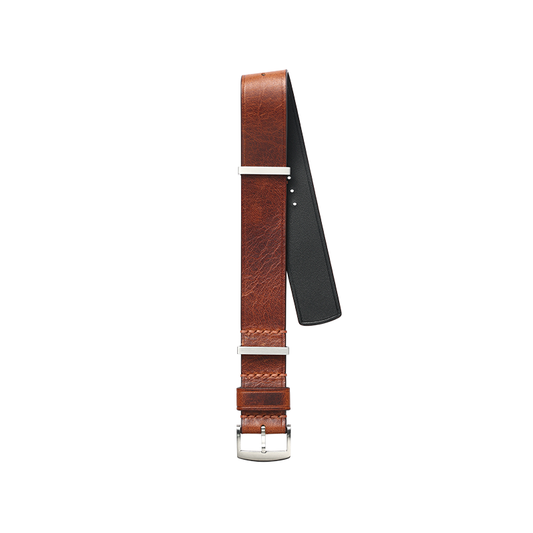 Nato Brown Waxy Leather Strap