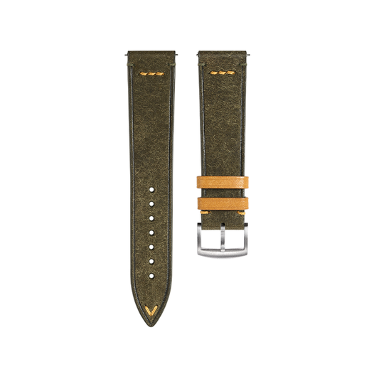 Olive Green Pilot Pueblo Leather Strap