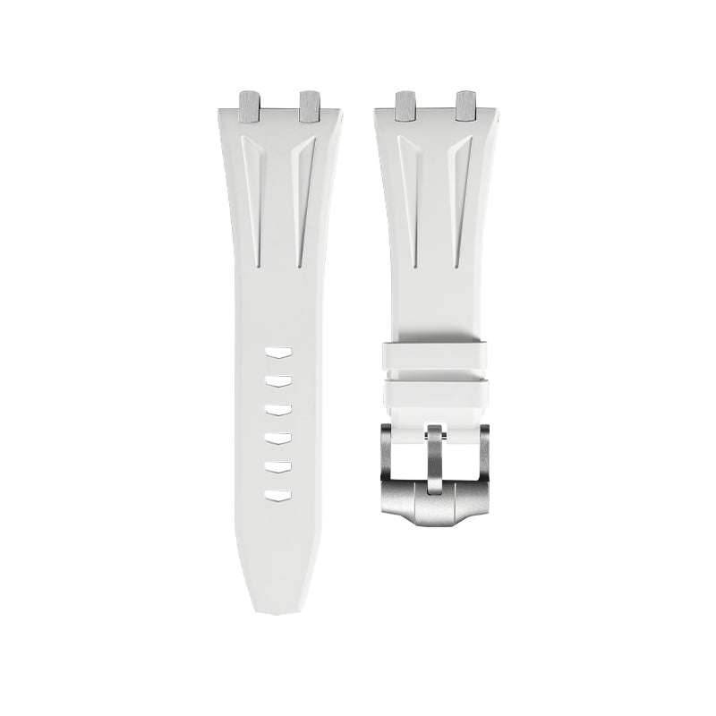 White FKM Rubber Strap for Audemars Piguet Royal Oak 41mm