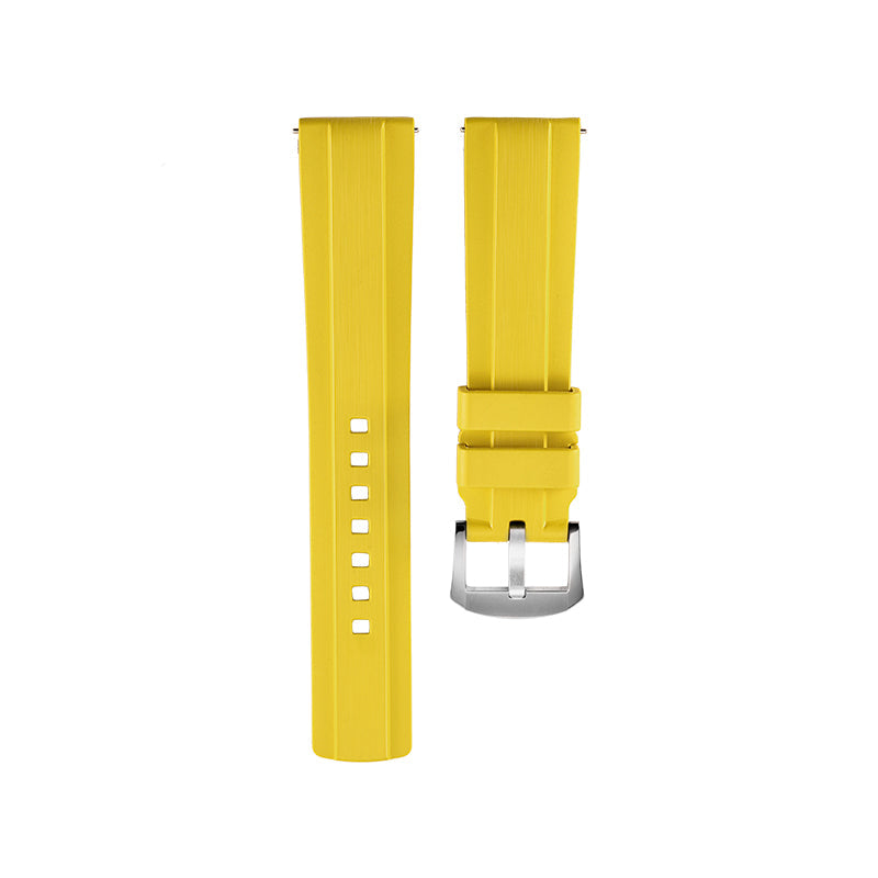 Yellow Overseas FKM Rubber Strap