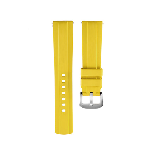 Yellow Overseas FKM Rubber Strap